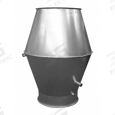 NORDFAB Jet Cap: Steel, For 12 in Duct Dia, 20 in Overall Lg, 12 in Inlet Dia - Jet Caps