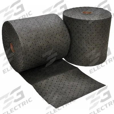 SPILFYTER Sorbent Roll: 150 ft Lg, 16 in Wd, Gray, Polypropylene, 150 ft Roll Lg - Sorbent Rolls