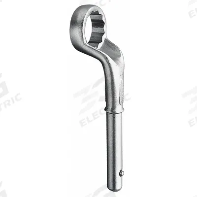 FACOM Box End Wrench: Satin, 30 mm Head Size, 8 1/4 in Overall Lg, Offset - Metric, Single End, 12-Point, Box End Wrenches
