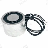 MAG-MATE Electromagnetic Lift: Continuous Duty, Round Magnet, 90 lb Max Load Capacity, 24 in Lead Lg (MPN ER2-201). Key specifications — Brand: MAG-MATE; Duty Type: Continuous Duty; Includes Lifting Eye: Lifting Eye Not Included.