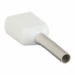 PANDUIT Wire Ferrule: 20 AWG Max Wire Size, Holds 2 Wire, White, Polypropylene, 0.07 in Ferrule Dia (MPN FTD75-8-D). Key specifications — Brand: PANDUIT.