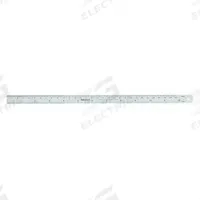 MITUTOYO Semi-Flexible Rule: 182-305, 12 in / 300 mm, 0.05 in Thick, 0.5 mm/1/64 in, Chrome, Black. Key specifications — attr939978: 1/64 in; attr934745: MITUTOYO; attr944504: Inside Read; attr944509: Chrome; attr939993: Decimal; attr986193: Etched.