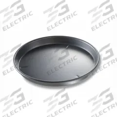 CHICAGO METALLIC Pizza Pan: 14 in Overall Dia, Anodized Aluminum, Solid, 14 ga Gauge, Pre-Seasoned (MPN 91145). Key specifications — Brand: CHICAGO METALLIC; Product Type: Pizza Pan; Material: Anodized Aluminum; Perforated: Solid; NSF Certified: No; Coating: Pre-Seasoned.