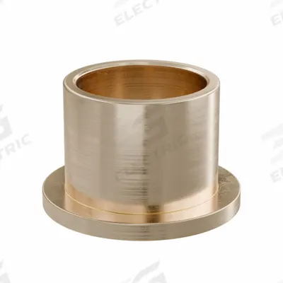 OILITE Flanged Sleeve Bearing: Bronze, SAE 841, 25 mm Bore, 30 mm OD, 25 mm Lg - Lubricated General Purpose Metallic Flanged Sleeve Bearings