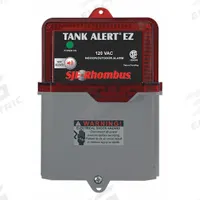 SJE-RHOMBUS Water Alarm: High Level, 120V AC, Auto, 82 dB, Audio/Visual, 1 Alarm Inputs, 3R (MPN TA-EZ-01HTB). Key specifications — Brand: SJE-RHOMBUS; Nameplate Voltage: 120V AC; Manufacturer Part Number: TA-EZ-01HTB; Switch Type Included: Tether Float; Battery Backup: No.