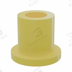 BUNTING BEARINGS Flanged Sleeve Bearing: PTFE, 3/8 in Bore, 5/8 in OD, 3/4 in Overall Lg, Yellow (MPN BJ5F061006). Key specifications — Brand: BUNTING BEARINGS; Color: Yellow.