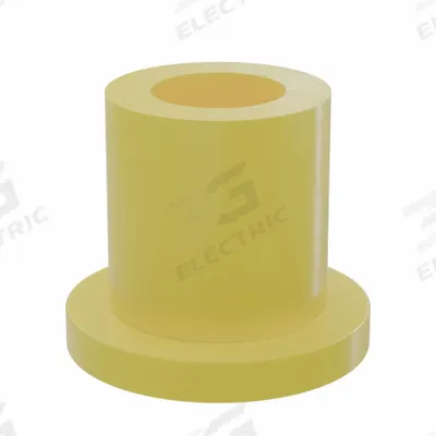 BUNTING BEARINGS Flanged Sleeve Bearing: PTFE, 3/8 in Bore, 5/8 in OD, 3/4 in Overall Lg - Plastic Flanged Sleeve Bearings for Non-Hardened Surfaces
