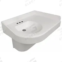 BESTCARE Corner Bathroom Sink: Polymer Resin, 14 1/2 in Bowl Lg, 4 in Bowl Dp, ADA Compliant (MPN WH3776R-09). Key specifications — ADA Compliant: ADA Compliant; Color: White; Bowl Shape: D-Shape; Brand: BESTCARE; Sink Mounting Type: Wall.