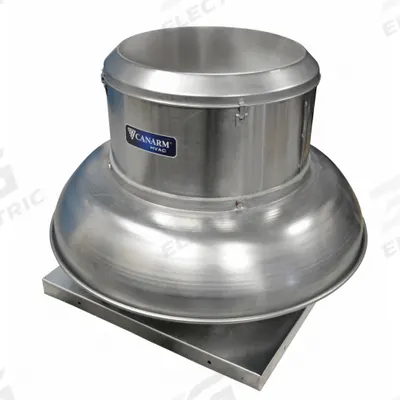 CANARM Downblast Exhauster: Belt Drive, Includes Drive Pack, 16 1/2 in Wheel, 3,100 cfm - Clean Air Belt-Drive Fans with Drive