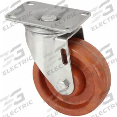 APPROVED VENDOR Plate Caster: Corrosion-Resistant, Swivel, Phenolic, 4 in Wheel Dia, Light Duty (MPN P12SX-HRP040G-12). Key specifications — Wheel/Tread Color: Red; Brand: APPROVED VENDOR; Roll Up: Swivel.