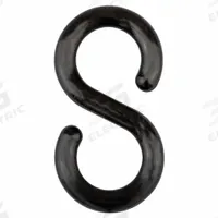 APPROVED VENDOR S-Hook for Plastic Chain Barrier: Black, 2 3/10 in Overall Lg, 1 1/8 in Overall Wd (MPN 50303-10). Key specifications — attr981836: Plastic.