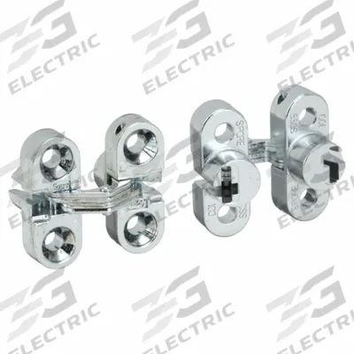 SOSS Concealed Hinge: 1 in Leaf Ht, 3/8 in Leaf Wd, Full Mortise Mounting - Full Mortise-Mount Concealed Hinges