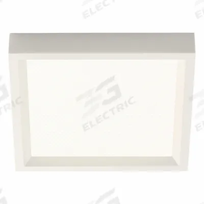 LIGHTOLIER Square Downlight: 4 in Dia, White, 5/8 in Ht, 650 lm, 3000K, 10 W - Low-Profile Square Surface-Mount Downlights