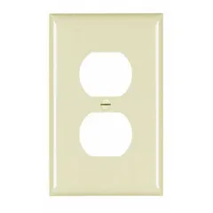 LEGRAND Wall Plate: Duplex Outlet, 1 Gang, Ivory, Jumbo Size (MPN TPJ8I). Key specifications — Brand: LEGRAND; Material: Nylon.