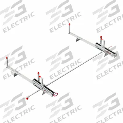 WEATHER GUARD Van Roof Rack: Aluminum, 19 in Overall Ht, 130 3/4 in Overall Lg - Van Roof Racks
