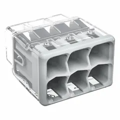 WAGO Push-In Wire Connector: 2773 Series, 6 Port, 20 AWG – 12 AWG Solid Wire Size Range, 32 A, 600 V (MPN 2773-406/K000-0002). Key specifications — Series: 2773; Manufacturer Part Number: 2773-406/K000-0002; Brand: WAGO.