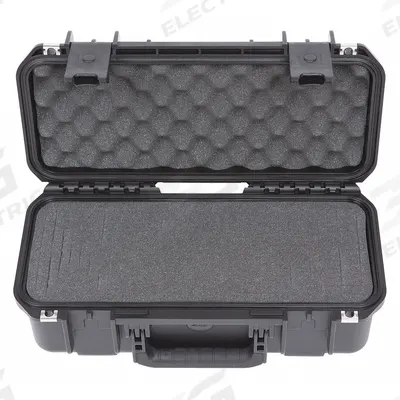 SKB Protective Case: 6 1/2 in x 17 in x 6 1/2 in Inside, No Foam, Black, Stationary - Suitcase-Style Cases