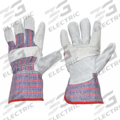 CONDOR Leather Gloves: L ( 9 ), Cowhide, Std, Glove, Full Finger, Safety Cuff - Work Gloves