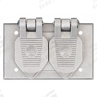 HUBBELL WIRING DEVICE-KELLEMS Weatherproof Cover: Cast Aluminum, GFCI/Style Line, 1 Gangs - Aluminum & Zinc Weatherproof Electrical Box Covers