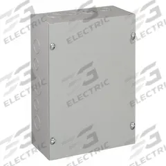 HOFFMAN Enclosure: Steel, 18 in x 12 in x 4 in, NEMA 1, Solid Cover, Screw On, Included, Painted (MPN ASE18X12X4). Key specifications — Brand: HOFFMAN; Closure Method: Screws; Knockouts: Included.
