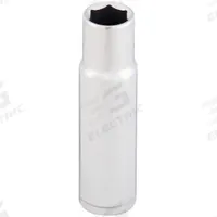WESTWARD Socket: SAE, 1/2 in Drive Size, 9/16 in Socket Size, 6-Point, Deep, Chrome, 3 in Overall Lg (MPN 53YU86). Key specifications — attr1204417: WESTWARD; attr1204392: Chrome.