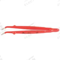 WIHA Insulated Tweezers: Carbon Steel, Round, Bent Tip (MPN 75304). Key specifications — attr1002355: Carbon Steel; attr1002345: WIHA; attr1002348: Steel; attr1002358: Serrated; attr1024781: Standard.