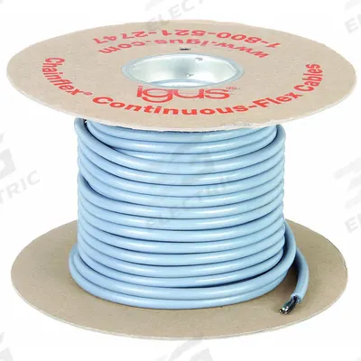 CHAINFLEX Control Cable: 16 AWG Conductor Size, 4 Conductors, PVC, 25 ft - Continuous Flexing Exposed Run Tray Cables