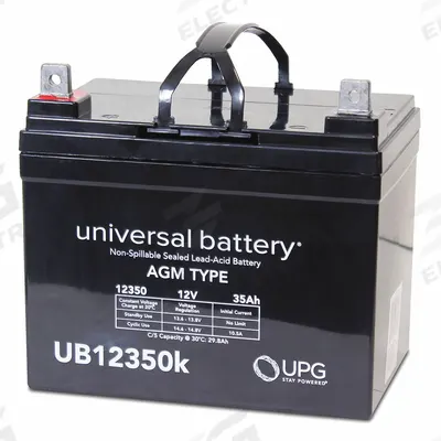 APPROVED VENDOR Sealed Lead Acid Battery: 12V DC, 35 Ah Capacity, 6.26 in Ht, 5.19 in Wd - AGM Sealed Lead Acid Batteries