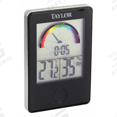 TAYLOR Digital Hygrometer: 20%to 90% Humidity Range, Comfort Index - Desk & Wall Mount Meters with Cabled Sensors
