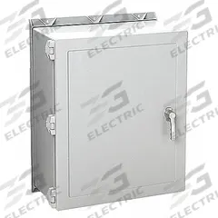 HOFFMAN Enclosure: Fiberglass, 20 in x 16 in x 8 in, NEMA 12/13/3/3R/4/4X, Solid Cover, Hinged (MPN A20H1608GQRLP). Key specifications — Brand: HOFFMAN; Closure Method: Quick Release Latch; Enclosure Material: Fiberglass; Knockouts: Not Included.