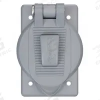 HUBBELL WIRING DEVICE-KELLEMS Weatherproof Cover: Polycarbonate, Receptacles/Switches, 1 Gangs, Gray (MPN HBL7425WOA). Key specifications — Brand: HUBBELL WIRING DEVICE-KELLEMS; Color: Gray; Compatible with Product Type: Receptacles; Mounting Orientation: Vertical.