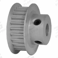 DAYTON Timing Pulley: Curvilinear, Fixed, For 6 mm Belt Wd, 25 Teeth, 3 mm Pitch, Aluminum (MPN 25-3M06-6FA3). Key specifications — Brand: DAYTON; Finish: Clear Anodized; For Belt Series: Powerhouse®.