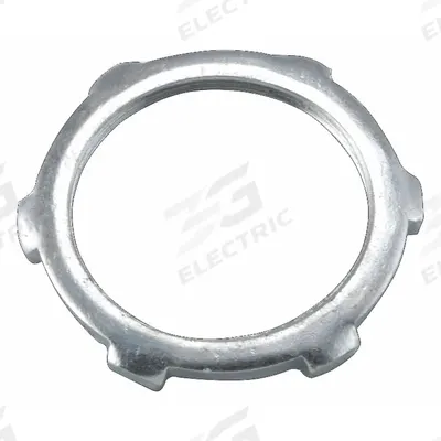 RACO Locknut: 6 in Trade Size, Steel, Zinc Plated - Locknuts for Threaded Conduit (RMC/IMC)