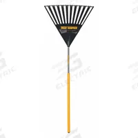 TRUE TEMPER Leaf Rake: Clog Free Head, Polypropylene Head, Wood Handle, 48 in Handle Lg (MPN 2914912GR). Key specifications — Head Style: Clog Free; Head Material: Polypropylene; Rake Type: Leaf Rake.