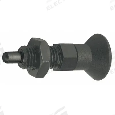 KIPP Indexing Plunger: Nonlocking, Steel, 1/2"-13 Thread - Extended-Pin Pull-Knob Indexing Plungers with Jam Nut