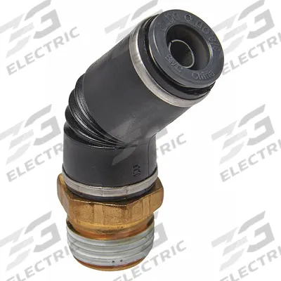 SUR&R Male Elbow: NPT, Brass - Air Brake Composite Hose Push-In Fittings
