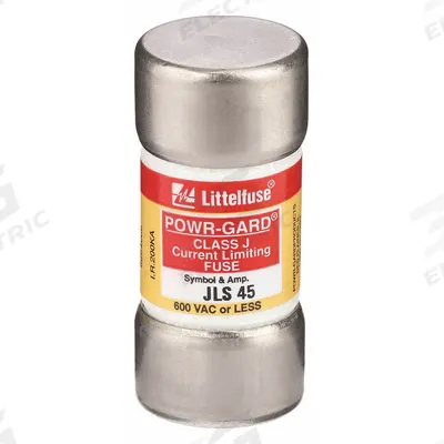 LITTELFUSE Fuse: JLS Series, Class J, Cylindrical Body, Fast-Acting, 45 A, 600 V AC - Fast-Acting Cylindrical Fuses