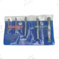WESTWARD Screw Extractor Set: 5 Pc, Spiral Flute, Size #1/#2/#3/#4/#5, #8 to 3/4 in Capacity (MPN 2RUP8). Key specifications — attr1030267: WESTWARD; attr1030276: #8 to 3/4 in; attr1030283: 2RUP8; attr1030273: #2; attr1075325: #8 to 3/4 in.
