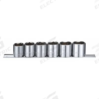 WESTWARD Socket Set: 3/8 in Drive, 6 Piece, 6-Point, Metric - SAE & Metric Socket Sets