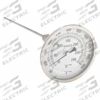 APPROVED VENDOR Dial Thermometer: 50°F to 550°F /10°C to 290°C, 12 in Stem Lg, 5 in Dial Dia (MPN 1NGC7). Key specifications — Accuracy: ±1.5 % Below 150 °F; Brand: APPROVED VENDOR.