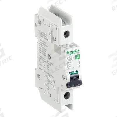 SCHNEIDER Miniature Circuit Breaker: 5 A Amps, 60V DC, 14kA at 120/240V AC - Z-Curve, 1-Pole UL489 DIN Rail-Mount Miniature Circuit Breakers