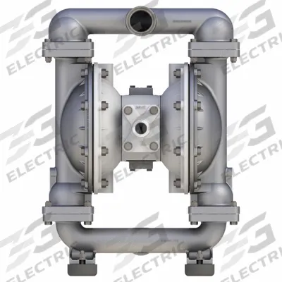 SANDPIPER Air Operated Double Diaphragm Pump: 316 Stainless Steel, 2 in, Tri-Clamp - FDA-Compliant AODD Pumps