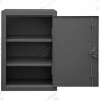 DURHAM MFG Storage Cabinet: 24 in x 20 in x 36 in, Swing Handle & Padlock Hasp, 12 ga Panel Thick (MPN HDC-202436-2S95). Key specifications — attr62698: Gray; attr62736: Welded; attr87895: Frame; attr62693: Assembled; attr62737: Stationary; attr62694: Adjustable; attr62695: Powder Coated; attr62696: Steel.