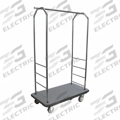 CSL Bellman Cart: 1 in Frame Dia, 43 in Overall Lg, 23 in Overall Dp, 72 1/2 in Overall Ht - Easy-Mover Bellman Carts