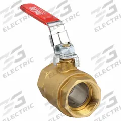 APPROVED VENDOR Manual Two-Way Ball Valve: 1 1/2 in, Brass, Straight, FIP x FIP, Full Port Ball Port (MPN 107-817-LH). Key specifications — Brand: APPROVED VENDOR; Handle: Locking Lever.