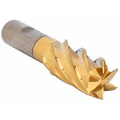 CLEVELAND Square End Mill: High Speed Steel, TiN Coated, 6 Flute, 1-1/4" Mill Dia, 2" LOC (MPN C75055)