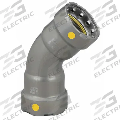 VIEGA MEGAPRESS Crimp Elbow Fitting: 3/4 in Pipe x 3/4 in Pipe Size, Press-fit x Press-fit - Gas Steel Press Pipe Fittings