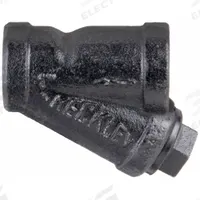 KECKLEY Y Strainer: 1/4 in, NPT, Mesh, 0.034 in Screen Size, Cast Iron, Graphite, 3 1/4 in Ht (MPN 1/43THY-CIM20M34-FTI-B7). Key specifications — Brand: KECKLEY; Seal Material: Graphite; Manufacturer Part Number: 1/43THY-CIM20M34-FTI-B7; Screen Material: 304 Stainless Steel.