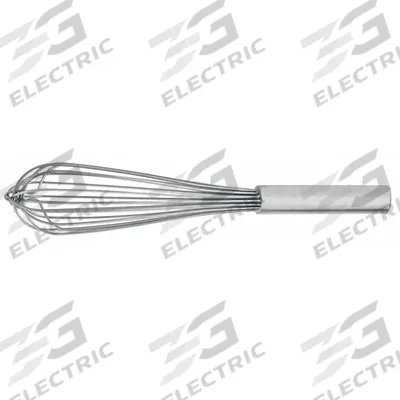 CRESTWARE Whip: 18 in Overall Lg, Stainless Steel Handle, Silver Handle - Whisks