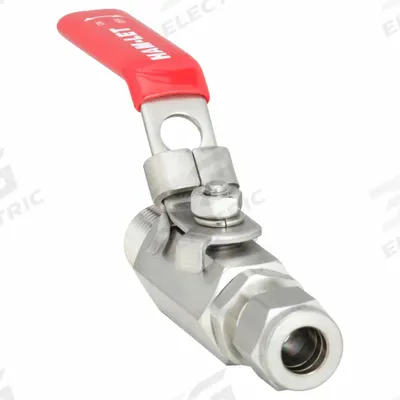 HAM-LET Manual Two-Way Ball Valve: 3/8 in, 316 Stainless Steel, Straight - Straight-Body Stainless Steel Ball Valves